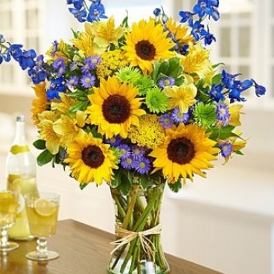 <div class="summary entry-summary">
<div class="woocommerce-product-details__short-description">
<p>Send some sunshine with this bouquet full of fresh sunflowers, delphinium, alstroemeria, yarrow, monte casino and more!
</p></div>
</div>
